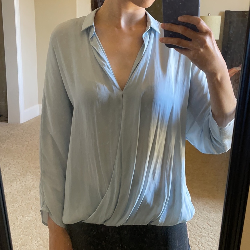 Zara blue blouse